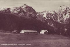 Kunkelspass (1351m) gegen Ringelspitze (3251m) um 1925. Aufnahme von Friedrich Wilhelm Sprecher, Vättis