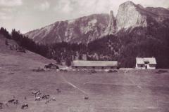 Alp Kunkels bei Vättis, auf dem Kunkelspass um 1940. Photo Fetzer, Bad Ragaz, Nr. 543