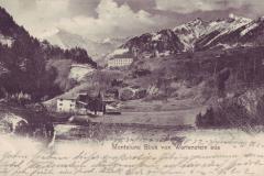 Pfäfers mit Montaluna: Blick von Wartenstein aus. Poststempel vom 17.05.1903. Unbekannter Fotograf