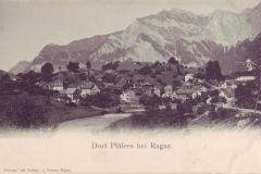 Dorf Pfäfers um 1905. Aufnahme und Verlag von Johann Fetzer, Ragaz