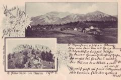 St. Margrethenberg mit dem Gipfel des Pizalun um 1904. Aufnahme und Verlag von Johann Fetzer, Ragaz