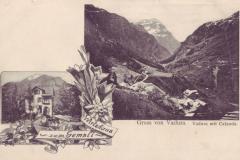 Vadura mit Calanda, Vadura: Wirtshaus zum Gemsli um 1910. Unbekannter Fotograf