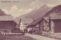 Dorfpartie in Weisstannen, Poststempel vom 25.08.1924. Aufnahme und Verlag von Schönwetter-Elmer, Glarus, Nr. 18