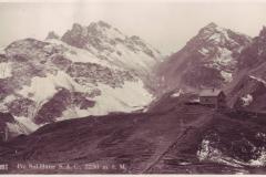 Pizolhütte, Poststempel vom 02.10.1933. Aufnahme von Edmund Fetzer, Ragaz, Nr. 281