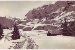 Aufstieg zur Pizolhütte um 1935. Aufnahme und Verlag von Jean Gaberell, Thalwil