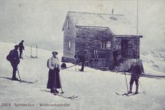 Spitzmeilenhütte, Poststempel vom 25.03.1913. Aufnahme und Verlag der Gebrüder Wehrli, Zürich, Nr. 21618