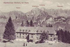 Alpenkurhaus Oberberg, Poststempel vom 21.07.1914. Verlag Gebrüder Fetzer, Ragaz