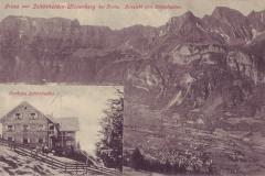Kurhaus Schönhalden um 1910 mit Ausblick. Postkartenverlag Christian Tischhauser, Buchs, Nr. 798