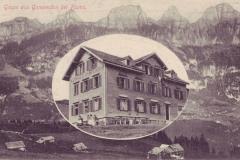 Kurhaus Gamperdon, Poststempel vom 27.07.1904. Postkartenverlag Christian Tischhauser, Buchs, Nr. 666