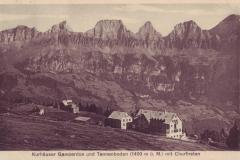 Kurhäuser Gamperdon und Tannenboden, Poststempel von 1916. Unbekannter Fotograf