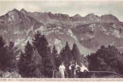 Blick vom Kurhaus Gamperdon auf Alvierkette um 1925. Aufnahme von F. Engel, Flums