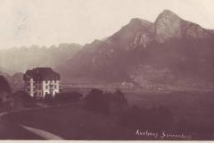 Kurhaus Sonnenberg ob Vilters, Poststempel von 1922. Aufnahme von Julius Buchmann, Grabs