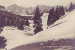 Amdener Höhe mit Glarner Alpen, Poststempel vom 31.12.1914. Aufnahme und Verlag von Max Frei, St. Gallen, Nr. 572