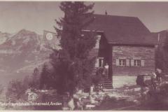 Amden: Naturfreundehaus Tscherwald (Touristenverein "Die Naturfreunde" Oerlikon-Seebach), Poststempel von 1930