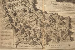 Le Pais de Toggenburg, Karte von Johann Jacob Scheuchzer um 1710, Verlag von Pierre van der Aa, Leide. Ausschnitt Obertoggenburg, Churfirsten und Alpstein