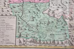Gabriel Walser: Der Kanton Sankt Gallen. Karte im Verlag der Homännischen Erben in Nürnberg, 1768, Ausschnitt Obertoggenburg, Alpstein und Churfirsten